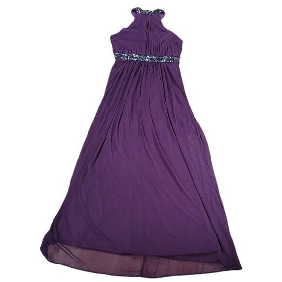 🔹️Cache Eggplant Beaded Ruched Formal Dress Size 4 - Picture 6 of 12